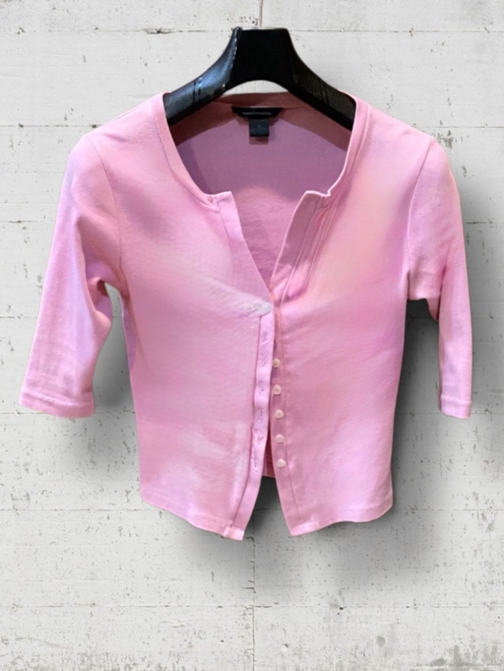 Moda Intl Pink Button Up Top Sz M